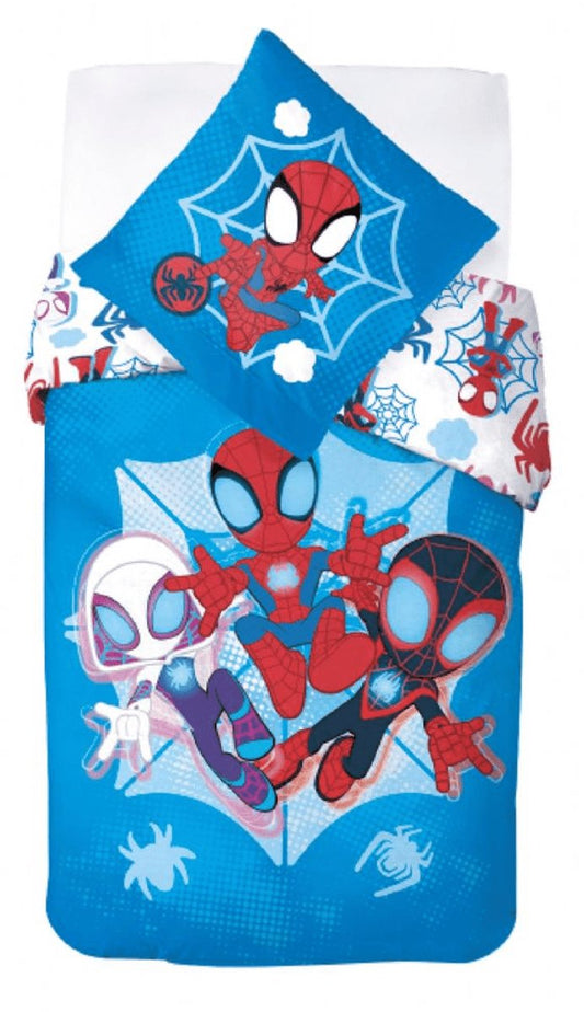 SpiderMan Dekbedovertrek Spidey 140x200 2in1  Duurzaam Katoen