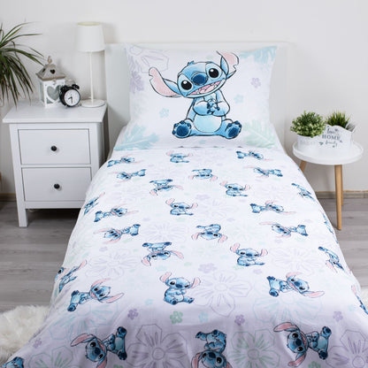 Disney Lilo Stitch Eenpersoons Dekbedovertrek 140x200 cm Katoen 2in1 Duurzaam