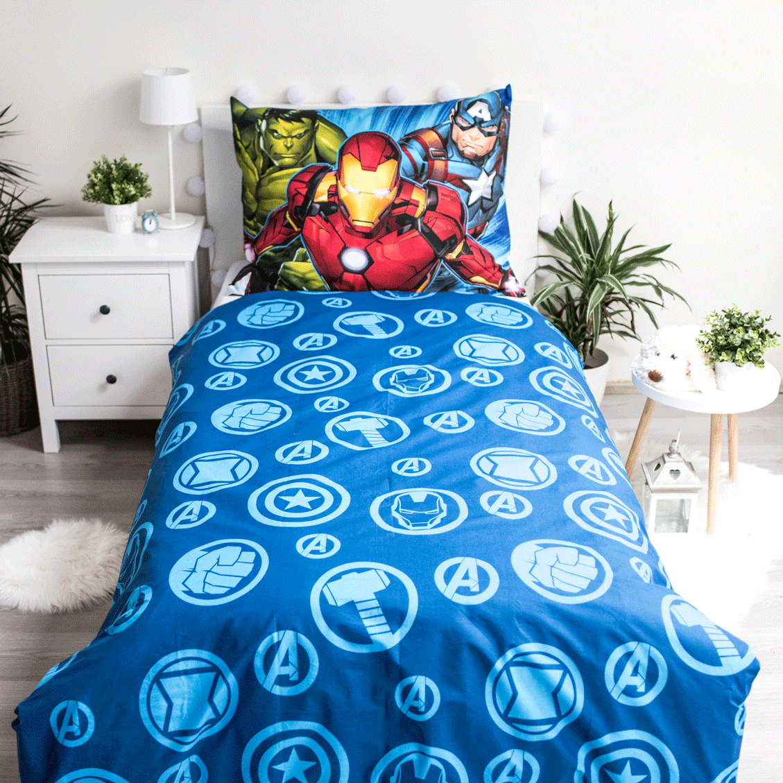 Marvel Avengers Dekbedovertrek 140x200 2in1 Katoen Duurzaam