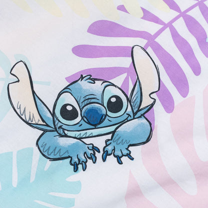 Stitch Lilo Dekbedovertrek 140x200 Duurzaam Polykatoen 2in1 Blaadjes