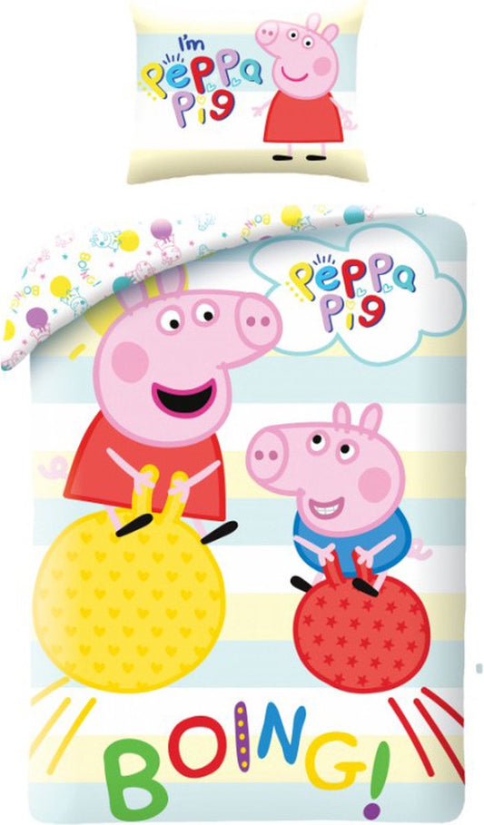 Peppa Pig Dekbedovertrek 140x200 Duurzaam Katoen 2in1