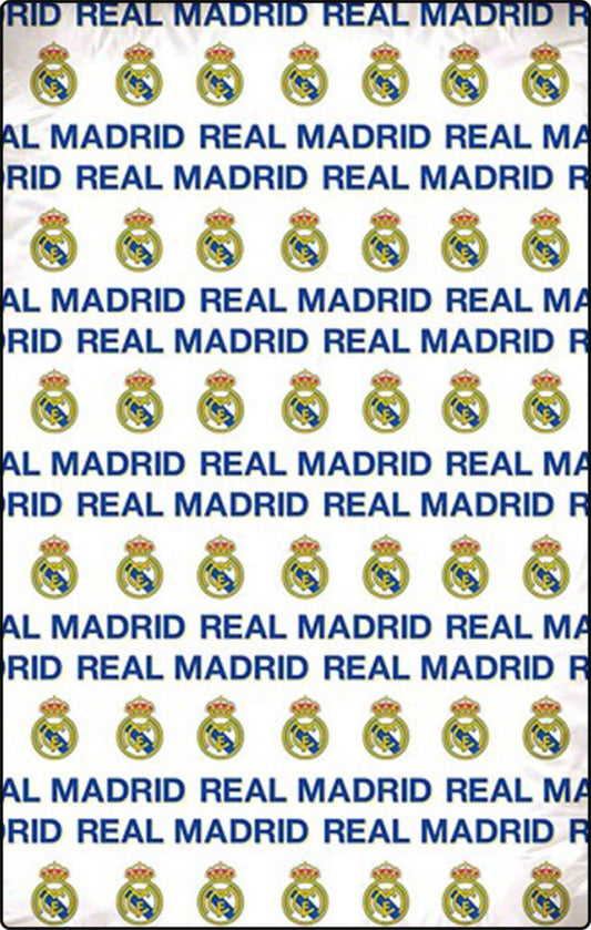 Real Madrid Hoeslaken Logo - Eenpersoons - 90 x 200 cm - Katoen