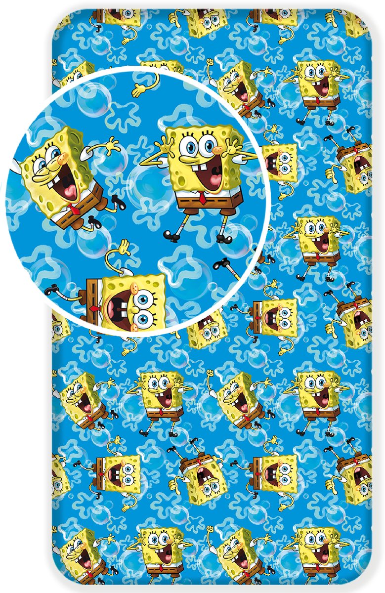 SpongeBob Hoeslaken 90X200 Katoen Duurzaam