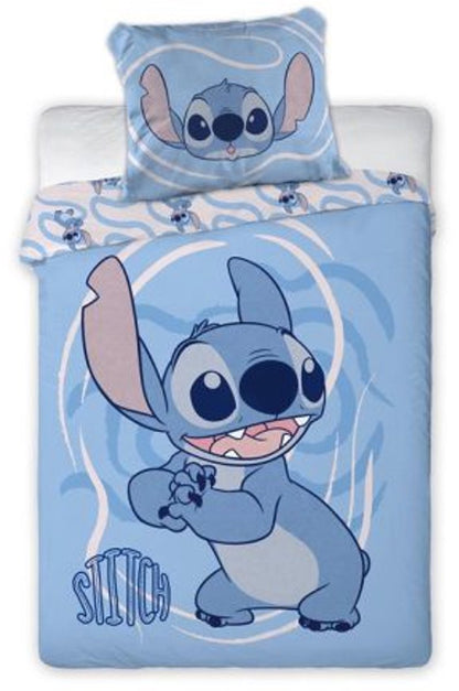 Disney Lilo Stitch Dekbedovertrek 100x135 2in1 Duurzaam Ohana Wit Ledikant Junior