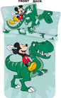 Mickey Mouse Junior Dekbedovertrek 100x135 Duurzaam Katoen 2in1 Dinosaurus