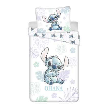Disney Lilo Stitch Eenpersoons Dekbedovertrek 140x200 cm Katoen 2in1 Duurzaam