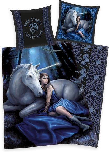 Unicorn Anne Stokes  Dekbedovertrek 140x200 GroteKussensloop 70x90 2in1