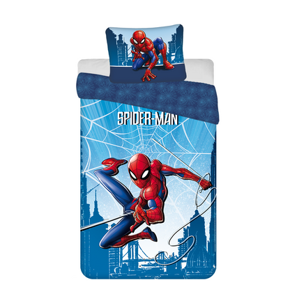 SpiderMan Dekbedovertrek Spidey 140x200  Duurzaam Katoen Blauw