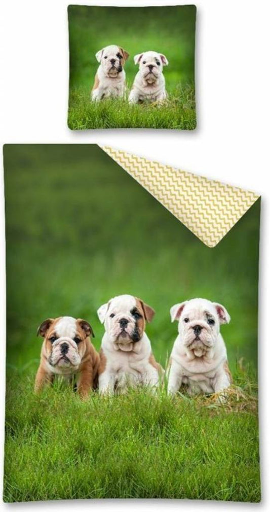 Bulldog Dekbedovertrek Pups