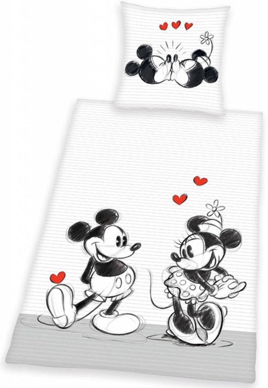 Mickey Minnie Mouse Dekbedovertrek in Love