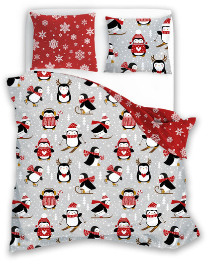 Christmas Dekbedovertrek 140x200 Kerst Katoen Santa Xmas Kerstman 2in1