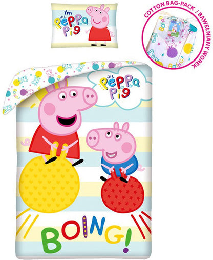 Peppa Pig Dekbedovertrek 140x200 Duurzaam Katoen 2in1