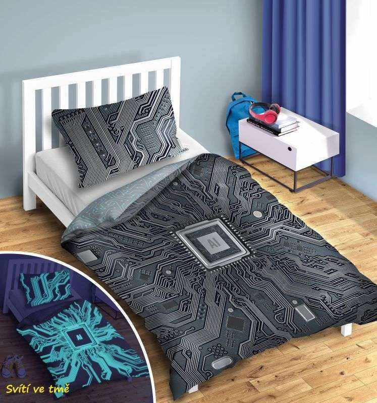 Dekbedovertrek 140x200 Glow in the Dark AI Kussensloop 70x90