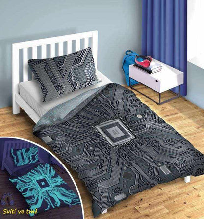 Dekbedovertrek 140x200 Glow in the Dark AI Kussensloop 70x90