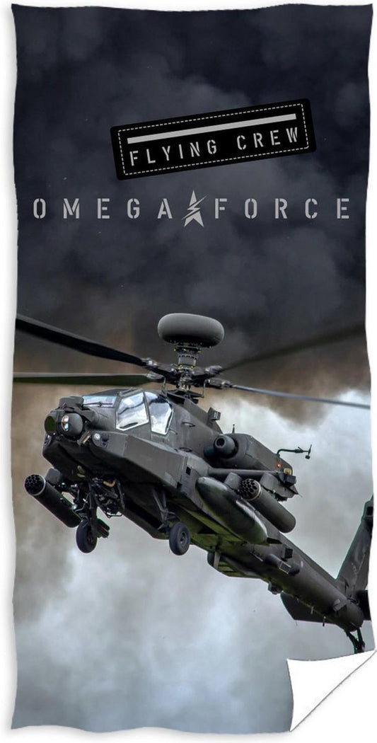Helikopter Handdoek Badlaken 70 x 140cm Katoen Militaire Gevechtshelikopter