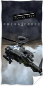 Helikopter Handdoek Badlaken 70 x 140cm Katoen Militaire Gevechtshelikopter