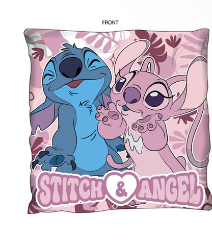 Lilo & Stich Kussen 40x40 Gevuld Duurzaam Roze Velboa