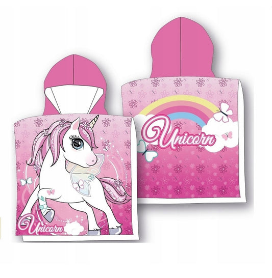Unicorn poncho 55x110 Duurzaam Katoen 2in1