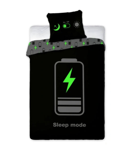 Game Sleep Mode Dekbedovertrek 140x200 GLOW in the Dark Duurzaam Katoen
