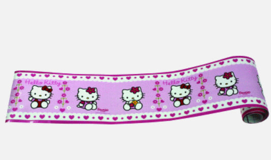 Hello Kitty Behangrand Zelfklevend 10,5cm Breed