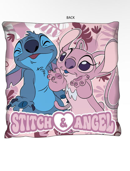 Lilo & Stich Kussen 40x40 Gevuld Duurzaam Roze Velboa
