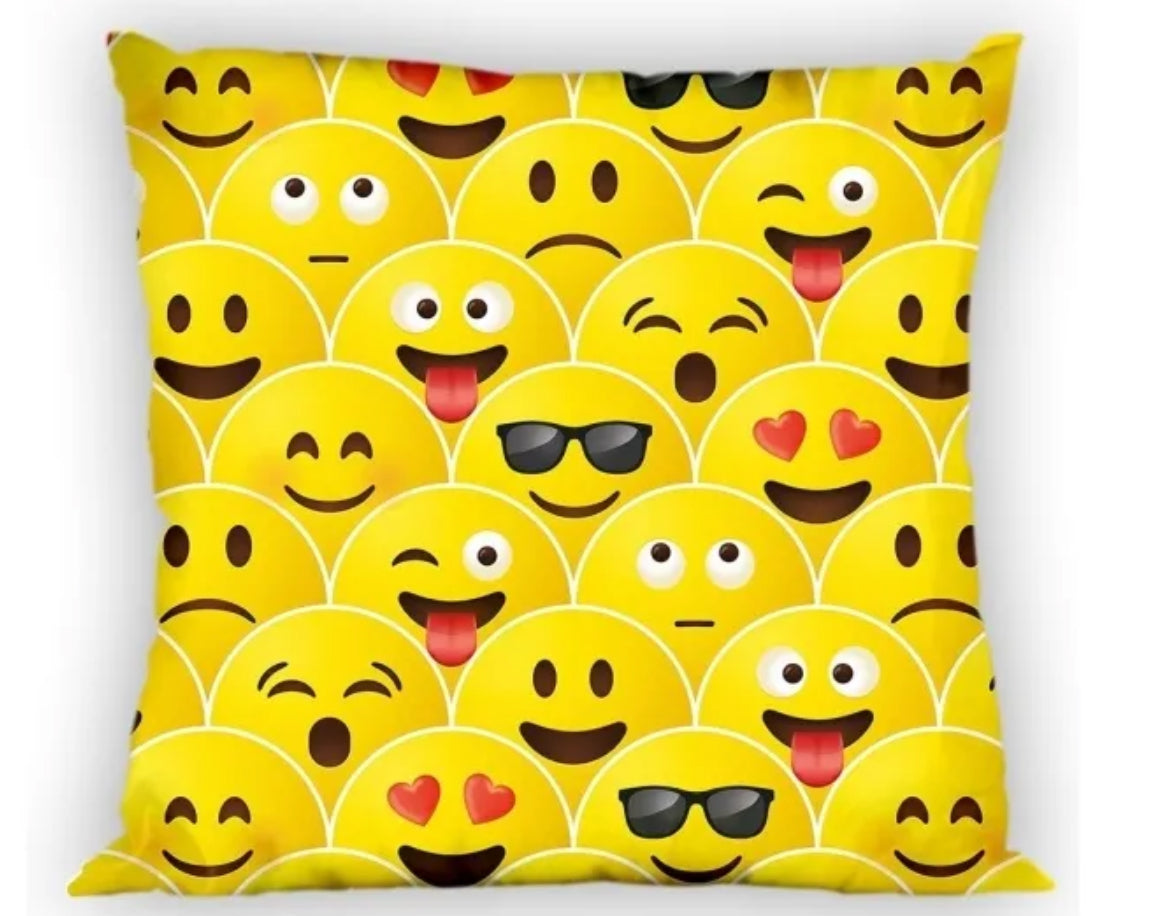 Emoji Smiley Sierkussen 40x40cm Gevuld KATOEN