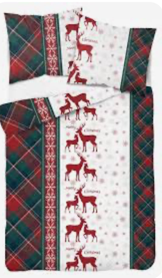 Kerst Dekbedovertrek 140x200 Flanel Duurzaam