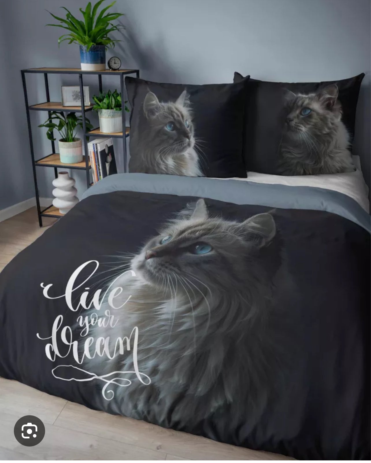Poes Dekbedovertrek 220x200cm Duurzaam 2in1 Katoen 3D Effect