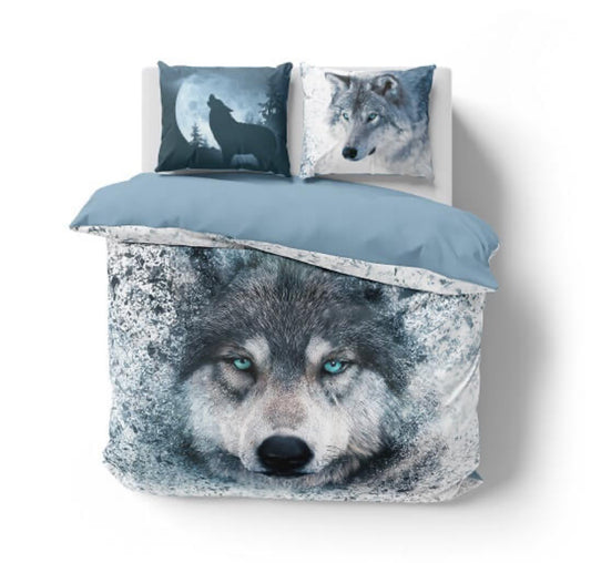 WOLF Dekbedovertrek Tweepersoons 220x200 Duurzaam Katoen 3D