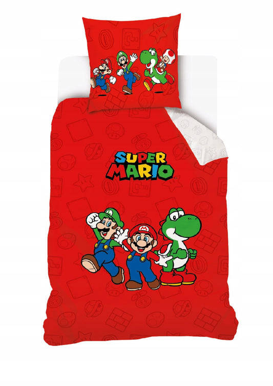 Super Mario Dekbedovertrek 140x200 2in1 Duurzaam Katoen