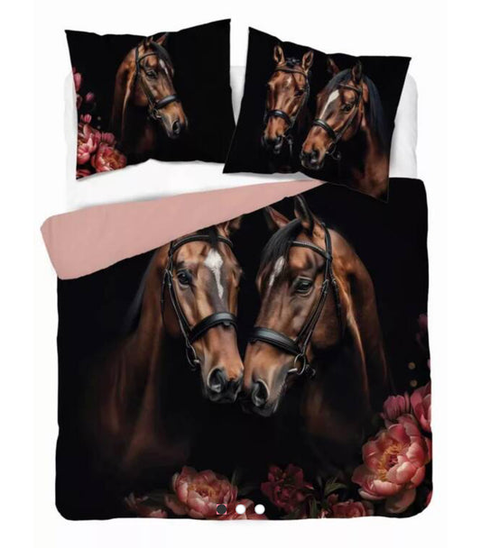 Paard Dekbedovertrek Tweepersoons 220x200 2in1 Duurzaam 3D