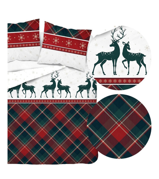 Kerst Dekbedovertrek 140x200 Flanel Duurzaam