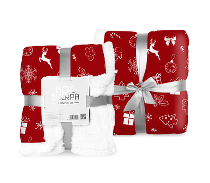 Kerst Fleeceplaid 150x200 Duurzaam Goed Kwaliteit Deken Feestlijk