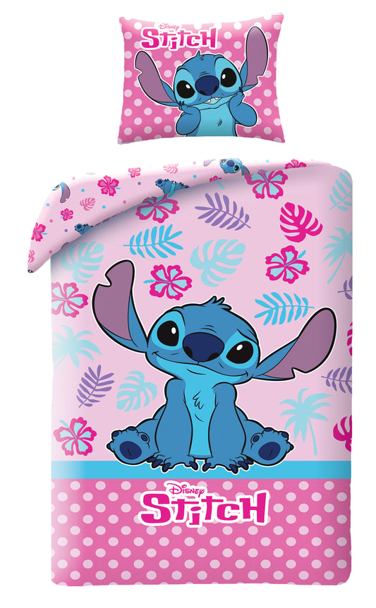 Disney Lilo Stitch Eenpersoons Dekbedovertrek 140x200 cm Katoen 2in1 Duurzaam