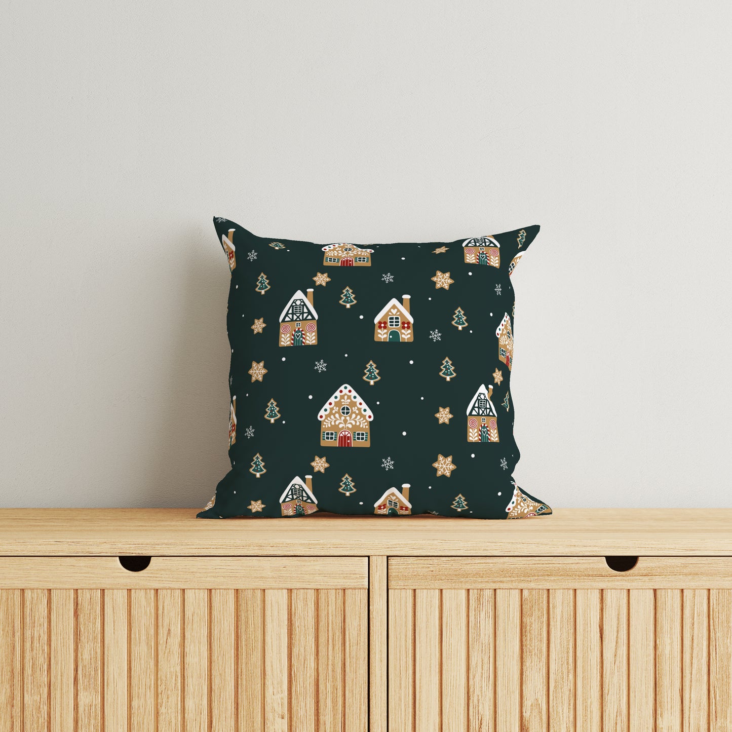 Kerstboom Gingerbread Kerst Sierkussen 40x40cm Christmas Xmas