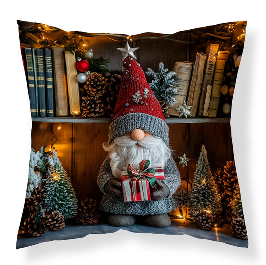 Kabouter Kerst Sierkussen 40x40cm Christmas Xmas