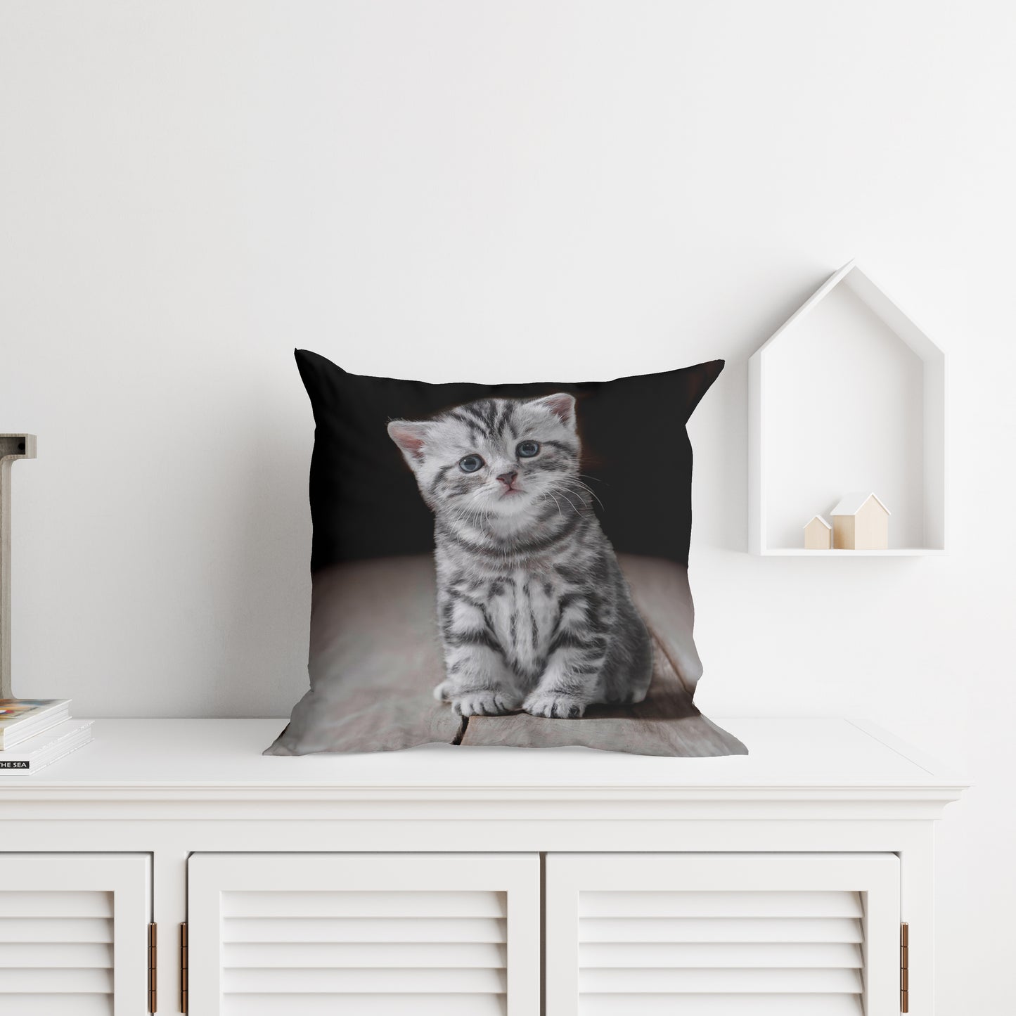 Poesje Kat Sierkussen 40x40cm Duurzaam