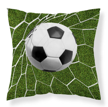 Voetbal sierkussen Gevuld 40x40 Duurzaam Polyester