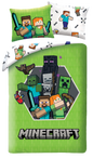 Minecraft Dekbedovertrek Eenpersoons 140x200 duurzaam Polyester