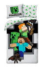 Minecraft Dekbedovertrek 140x200cm 2in1 Duurzaam KATOEN