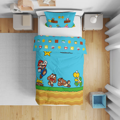 Super Mario Dekbedovertrek 140x200 2in1 Duurzaam Polyester