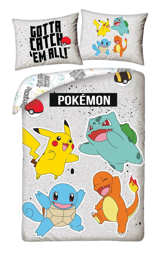 Pokemon Dekbedovertrek 140x200 2in1 Duurzaam Polyester