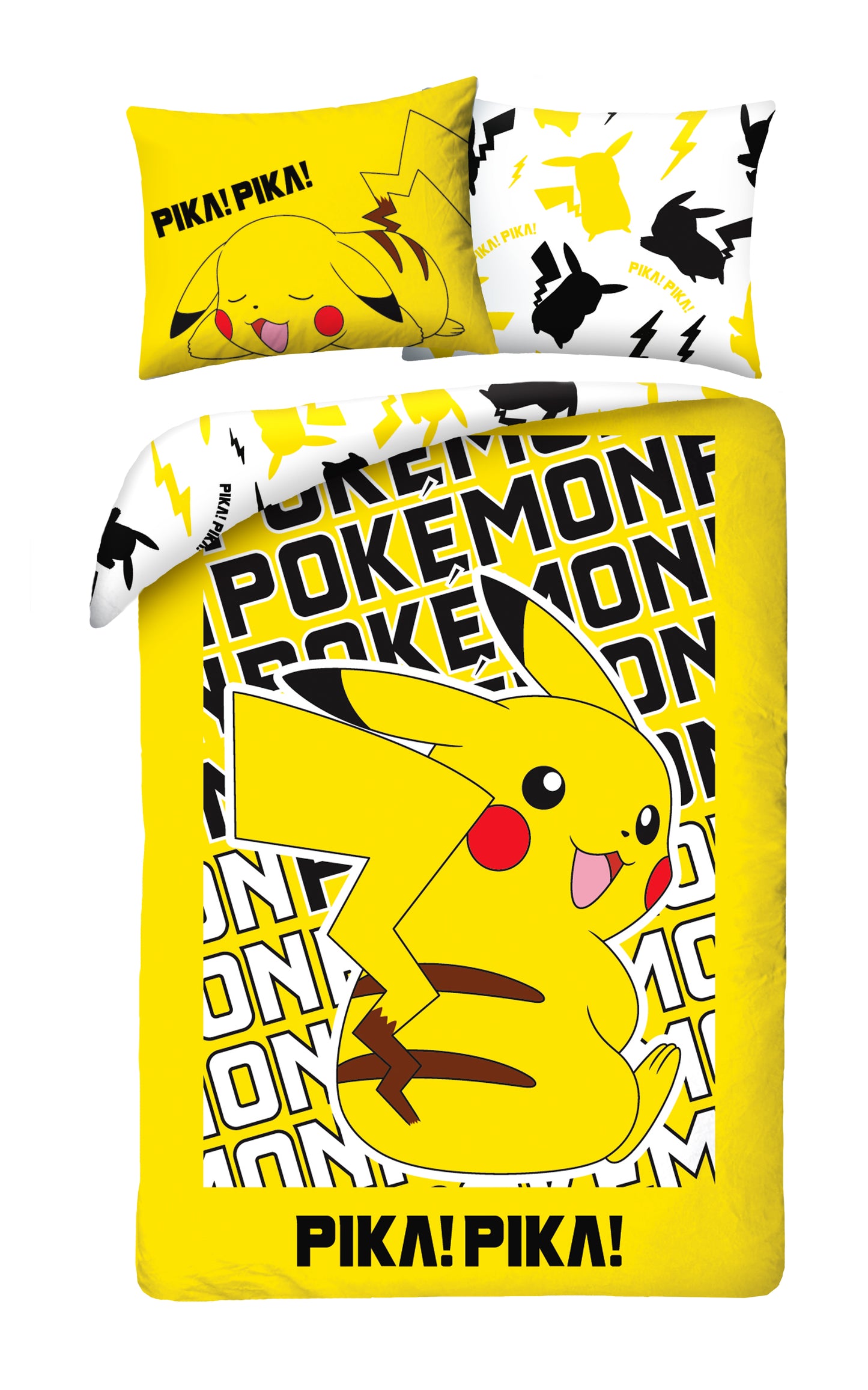 Pokemon Dekbedovertrek 140x200 2in1 Duurzaam Pika Pika
