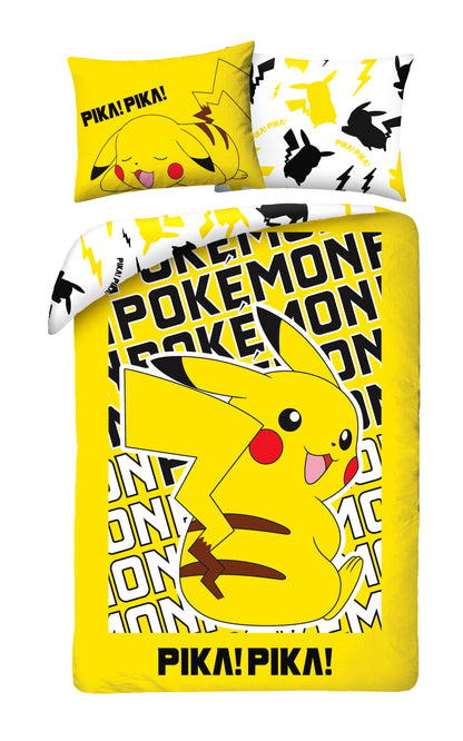 Pokemon Dekbedovertrek 140x200 2in1 Duurzaam Pika Pika