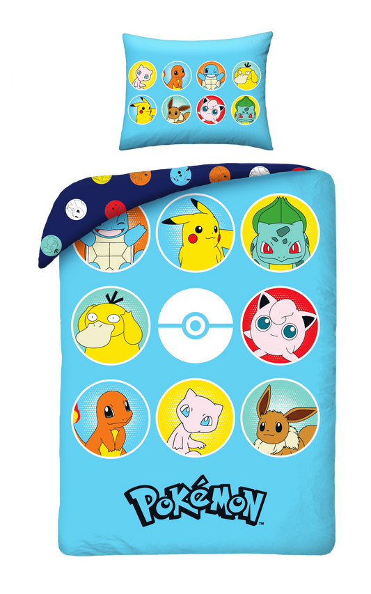 Pokemon Dekbedovertrek 140x200 2in1 Duurzaam Polyester