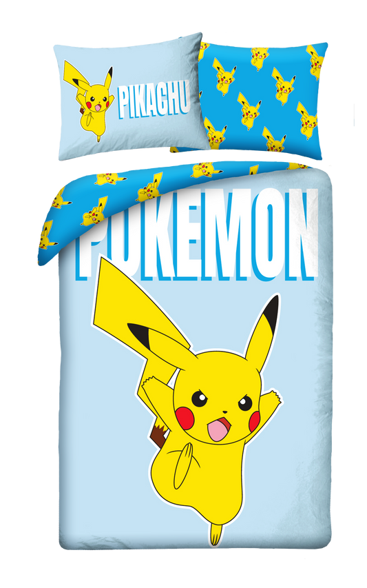 Pokemon Dekbedovertrek 140x200 2in1 Duurzaam Polyester