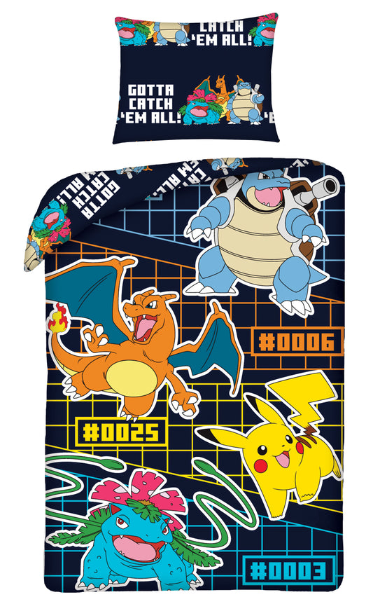 Pokemon Dekbedovertrek 140x200 2in1 Duurzaam Polyester