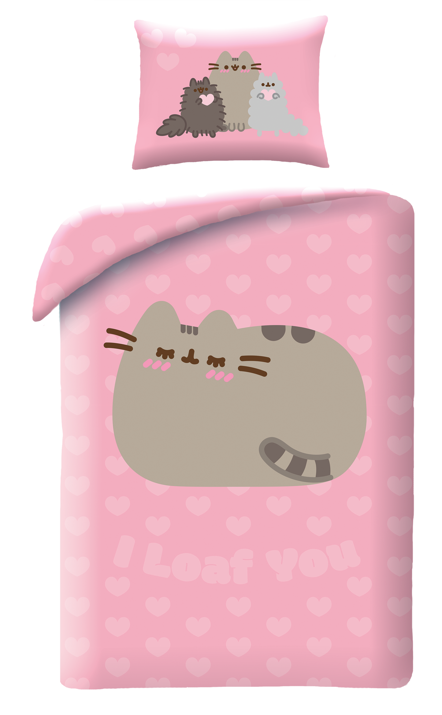 Pusheen Dekbedovertrek 140x200 2in1 Duurzaam Polyester