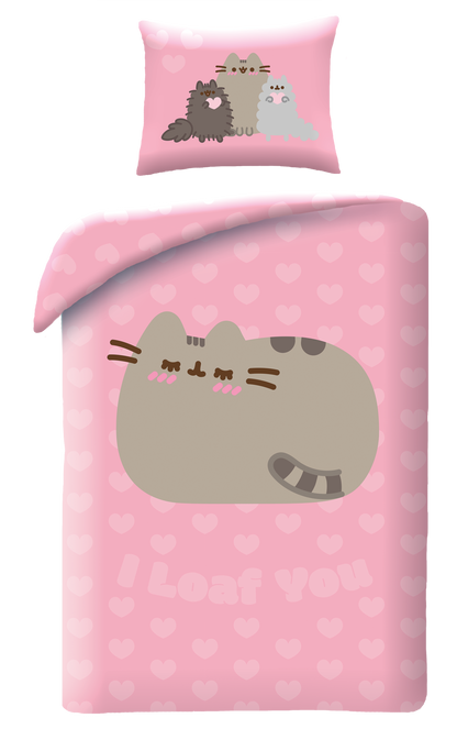 Pusheen Dekbedovertrek 140x200 2in1 Duurzaam Polyester