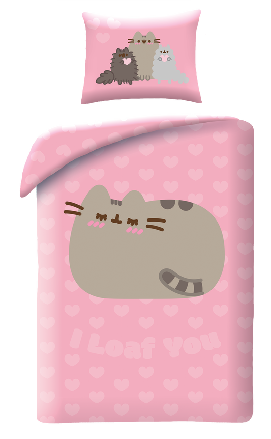 Pusheen Dekbedovertrek 140x200 2in1 Duurzaam Polyester